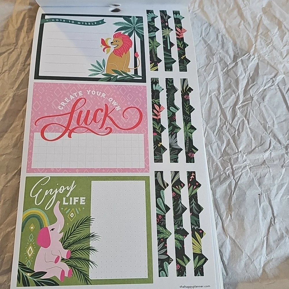 Me & My Big Ideas Jungle Vibes Sticker Set - Green, Pink, Gold, Black